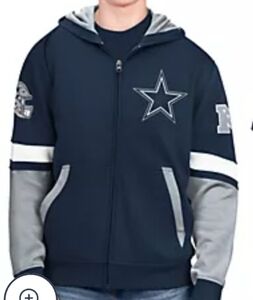 NFL Officially Licensed Adult XL Dallas Cowboys Navy & Gray Star Hoodie New